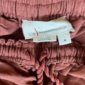 Anthropologie linen Terracotta Drawstring Pants